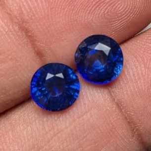 Blue Sapphire pair